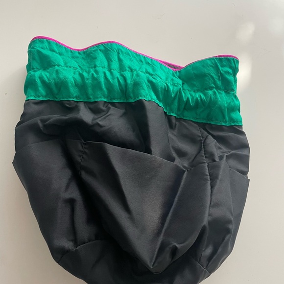 Black Drawstring Pouch with Pink Trim - Picture 6 of 7